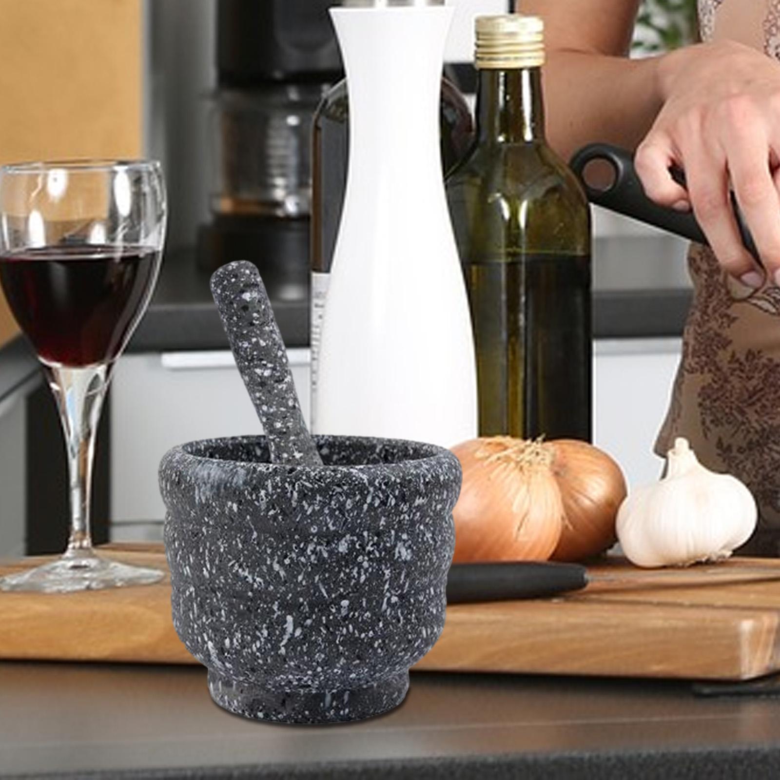 Mortar Pestle Granite - Spice Grinding Bowl Granite Pattern Multifunction