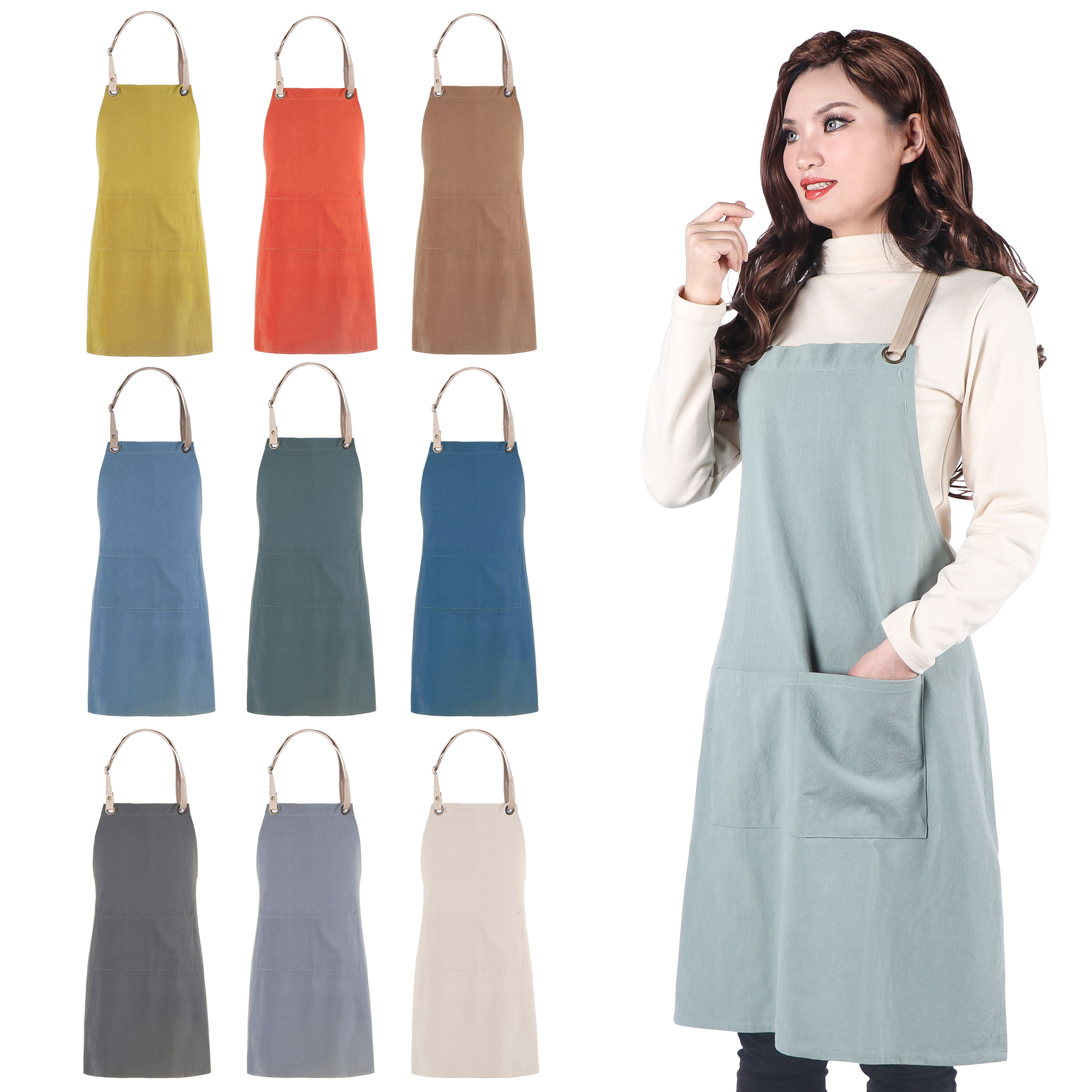 Home Cooking Chef - Multicolor Women Man Cotton Linen Home