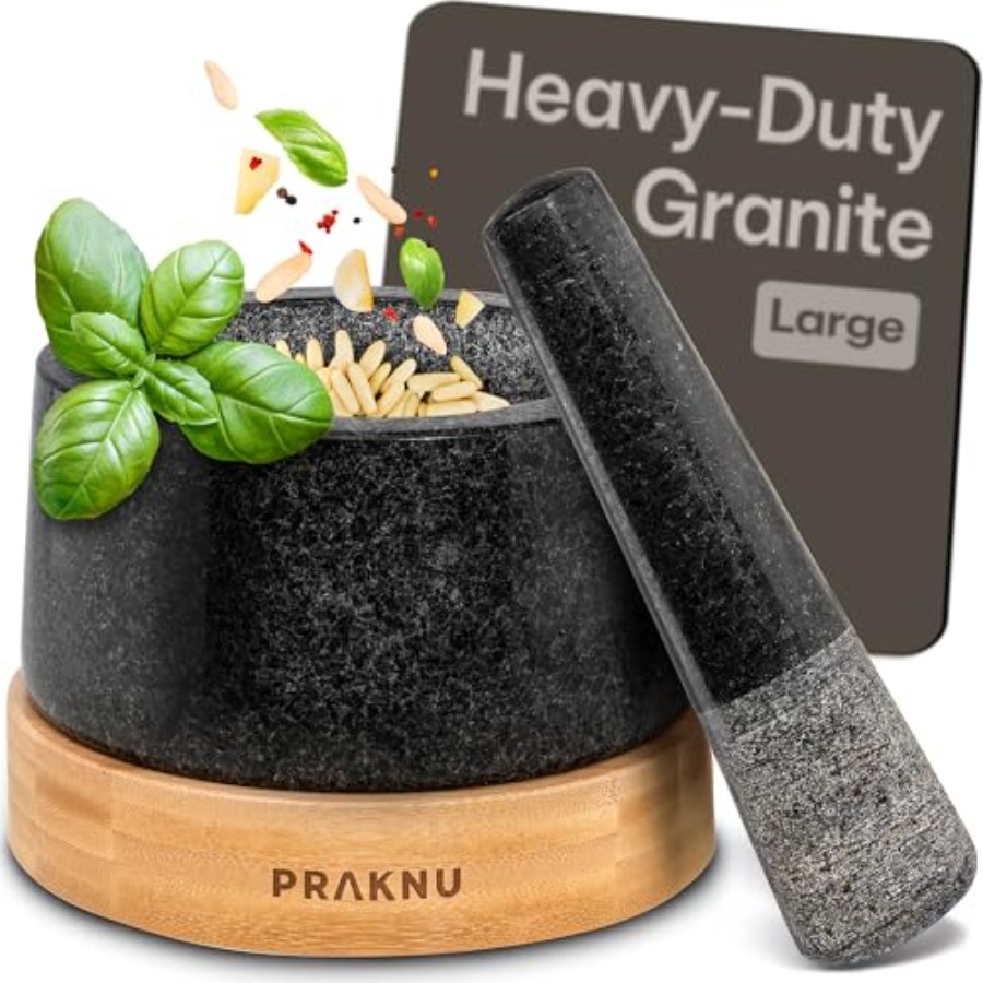 Mortar Pestle Granite - Large 2 Cup Mortar and Pestle