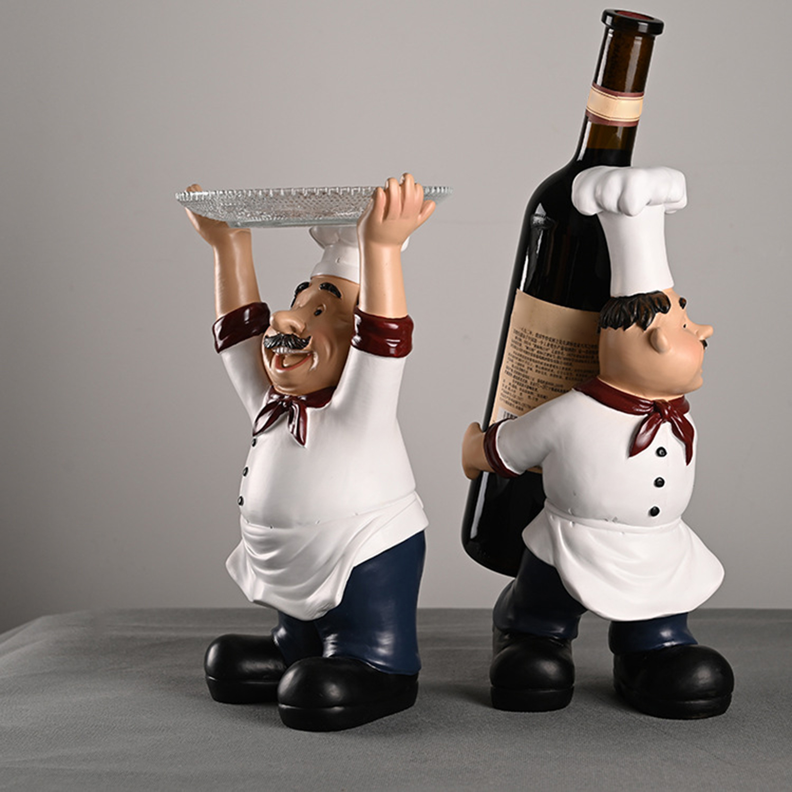 Home Cooking Chef - Country Retro Chef Statue Figurines Storage