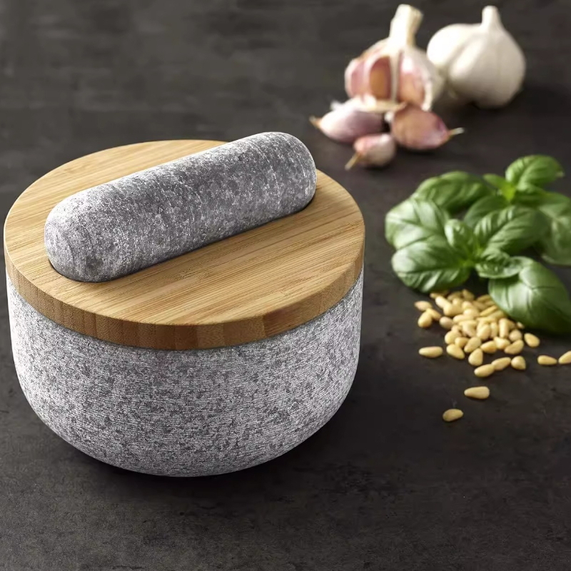 Bamboo cover granite pestle, s - Mortar Pestle Granite incelemesi ve fiyatı