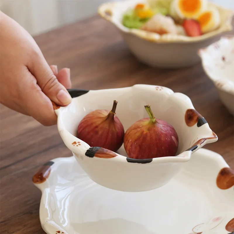 Cartoon Cat Ceramic Bowl Plate - Home Cooking For Cats incelemesi ve fiyatı