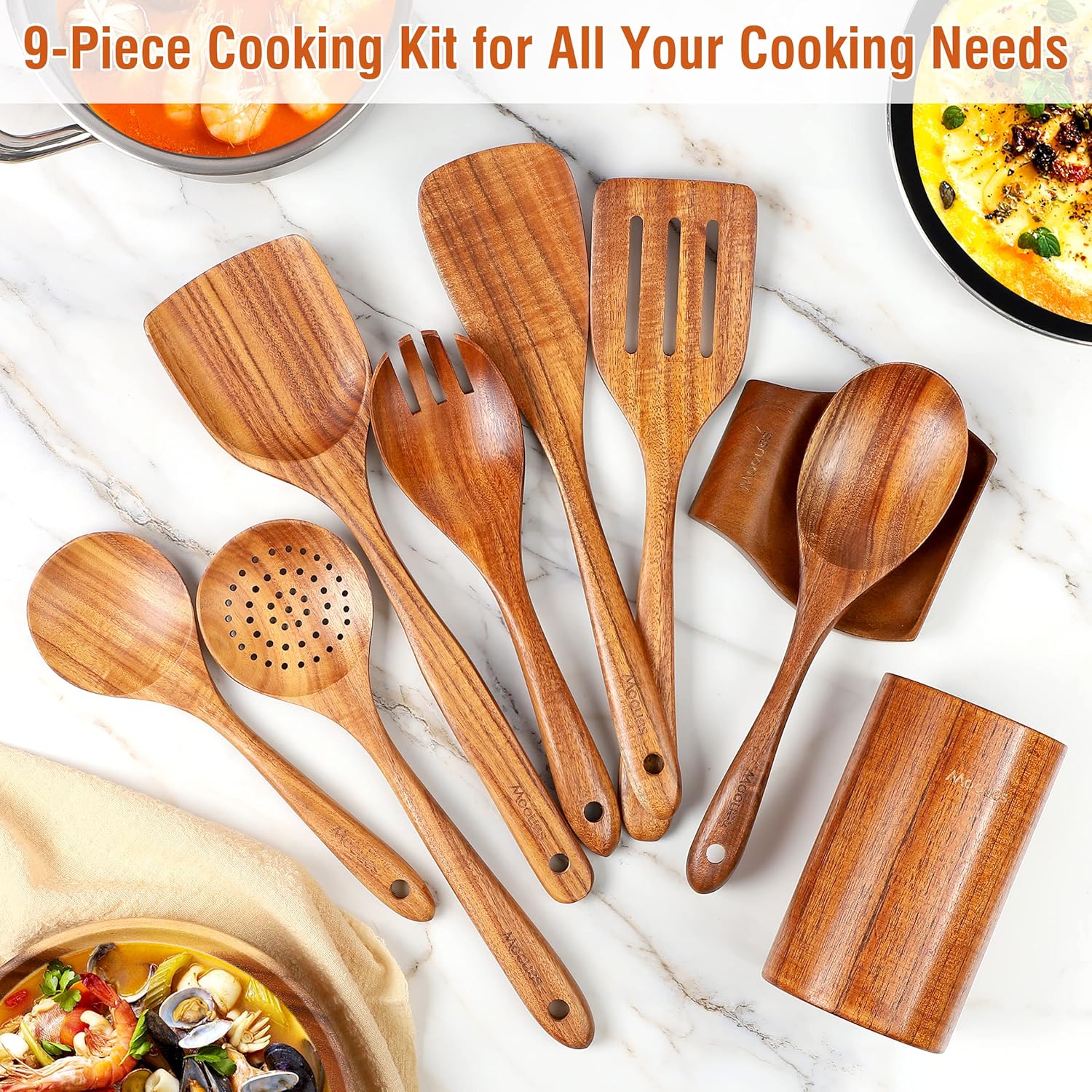 Luxury Wooden Utensil Set for  - Home Cooking Chef incelemesi ve fiyatı