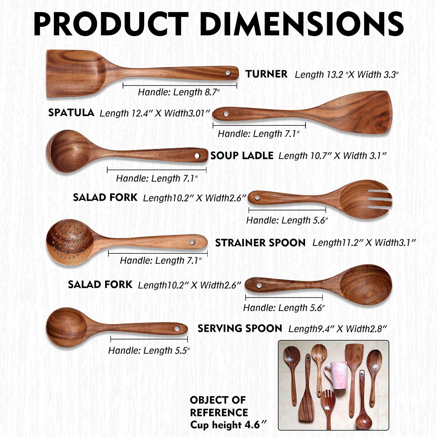Luxury Wooden Utensil Set for  - Home Cooking Chef incelemesi ve fiyatı