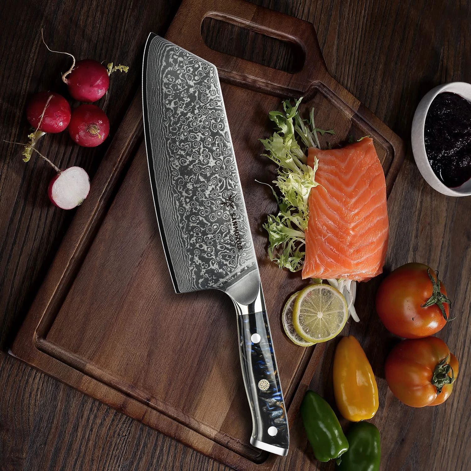 SANMUZUO 7.5 inch Nakiri Knife - Home Cooking Chef incelemesi ve fiyatı