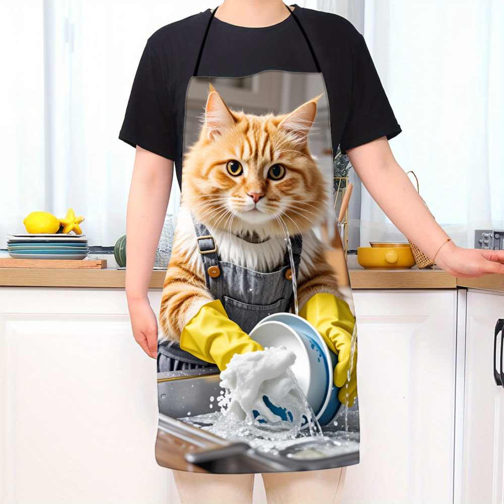 Cat Washing Dishes Apron Kitch - Home Cooking For Cats incelemesi ve fiyatı