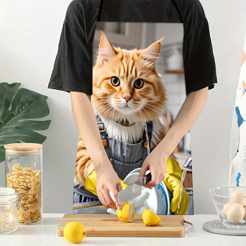 Cat Washing Dishes Apron Kitch - Home Cooking For Cats incelemesi ve fiyatı