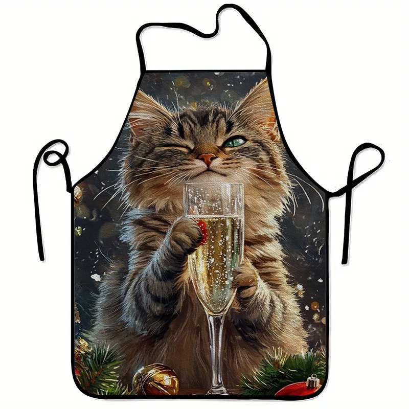 A Cat-Themed Printed Apron, St - Home Cooking For Cats incelemesi ve fiyatı