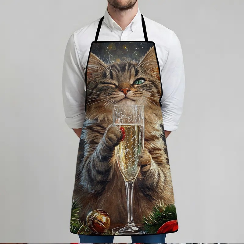 A Cat-Themed Printed Apron, St - Home Cooking For Cats incelemesi ve fiyatı
