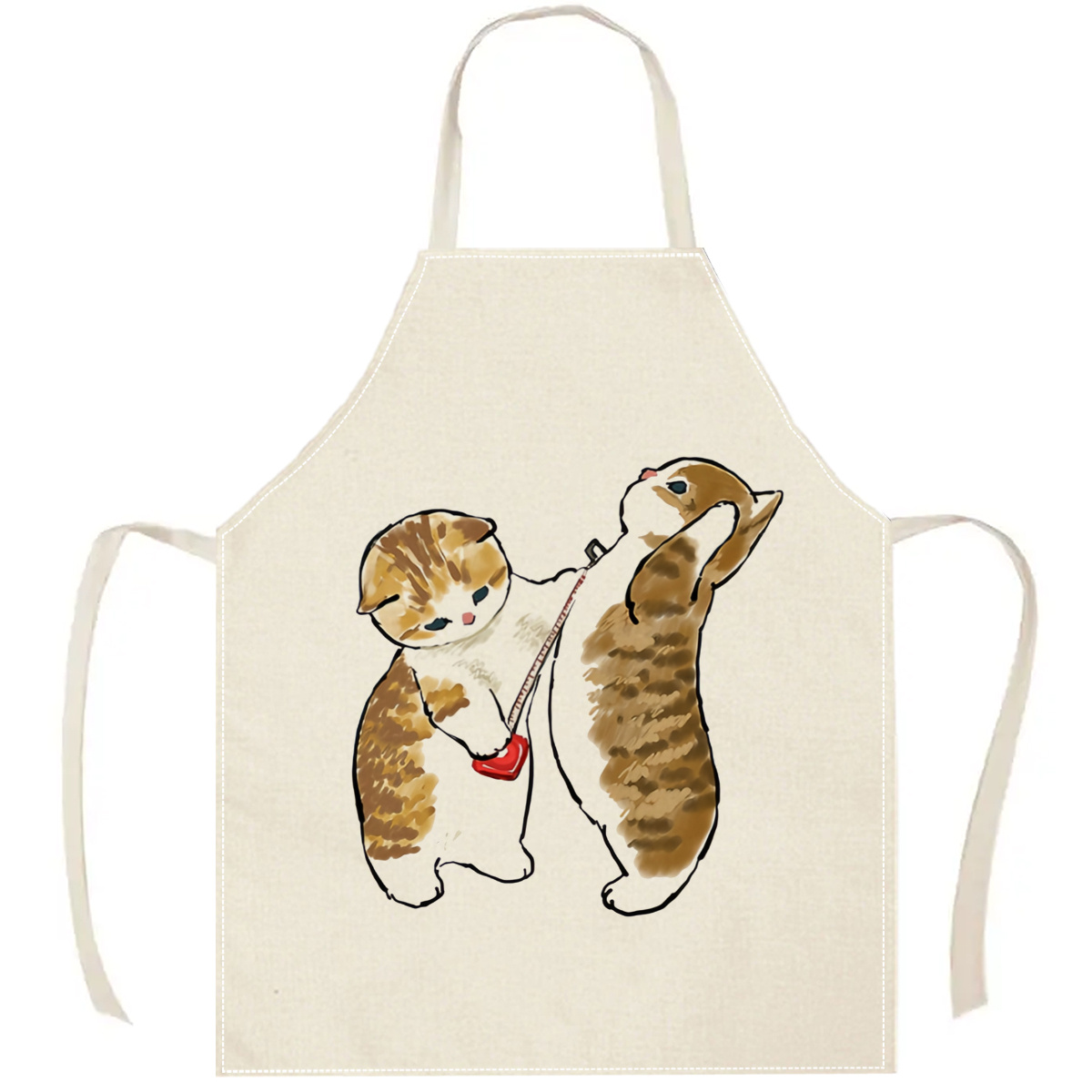 1pc Cute Cats Playing Apron Li - Home Cooking For Cats incelemesi ve fiyatı