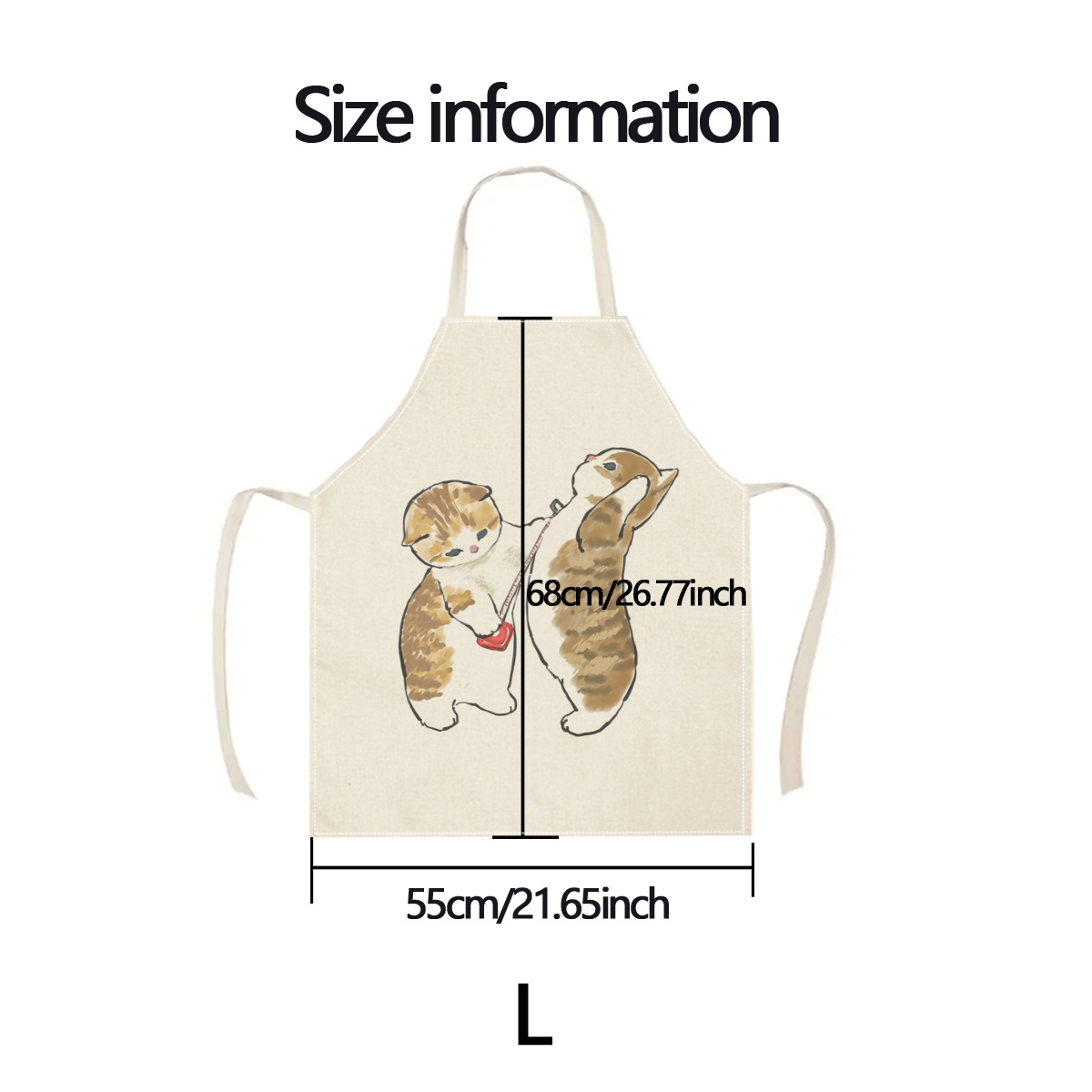 1pc Cute Cats Playing Apron Li - Home Cooking For Cats incelemesi ve fiyatı