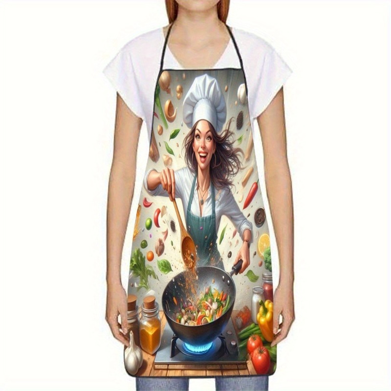 Vegetable Cooking Print Apron, - Home Cooking Chef incelemesi ve fiyatı