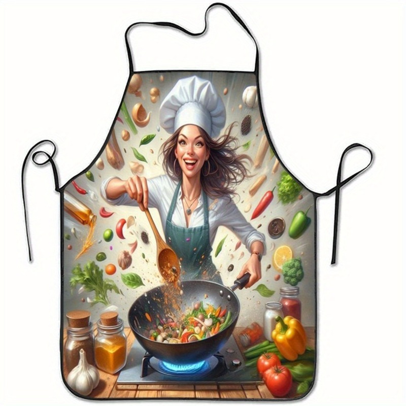 Vegetable Cooking Print Apron, - Home Cooking Chef incelemesi ve fiyatı