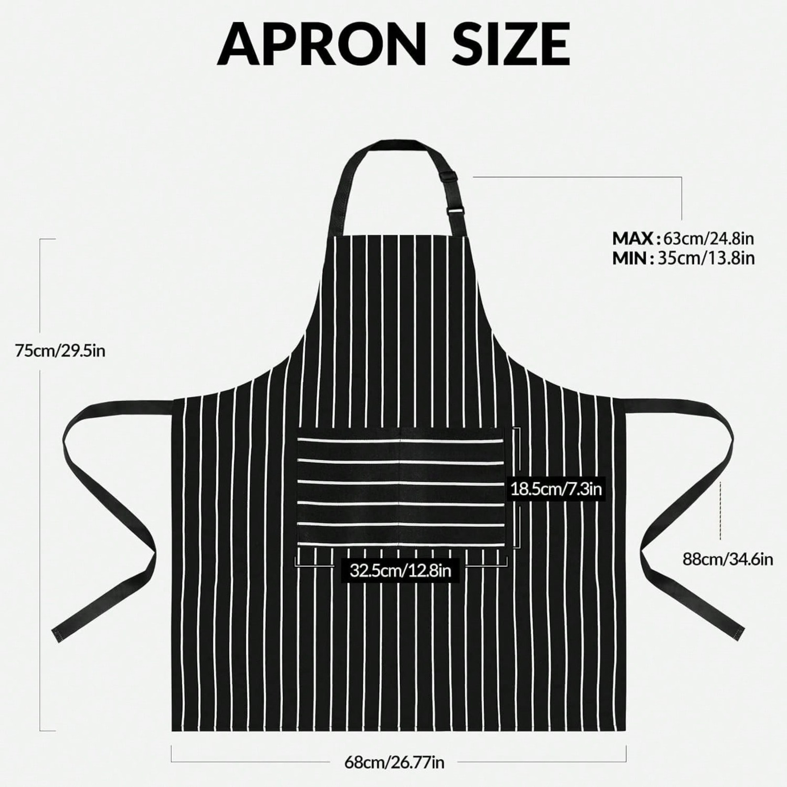 1/2PCS Striped Halter Neck Apr - Home Cooking Chef incelemesi ve fiyatı