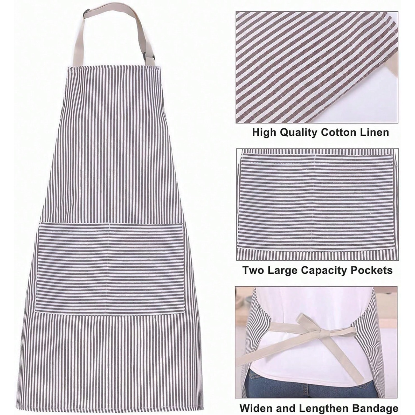 1/2PCS Striped Halter Neck Apr - Home Cooking Chef incelemesi ve fiyatı