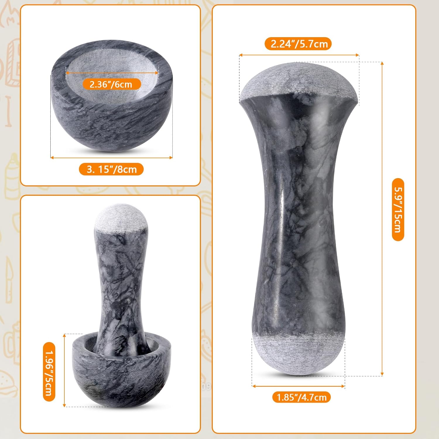 Mini Marble Mortar and Pestle  - Mortar Pestle Granite incelemesi ve fiyatı