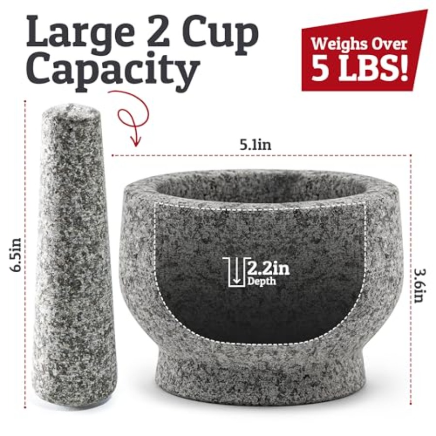 PriorityChef Large Mortar and  - Mortar Pestle Granite incelemesi ve fiyatı