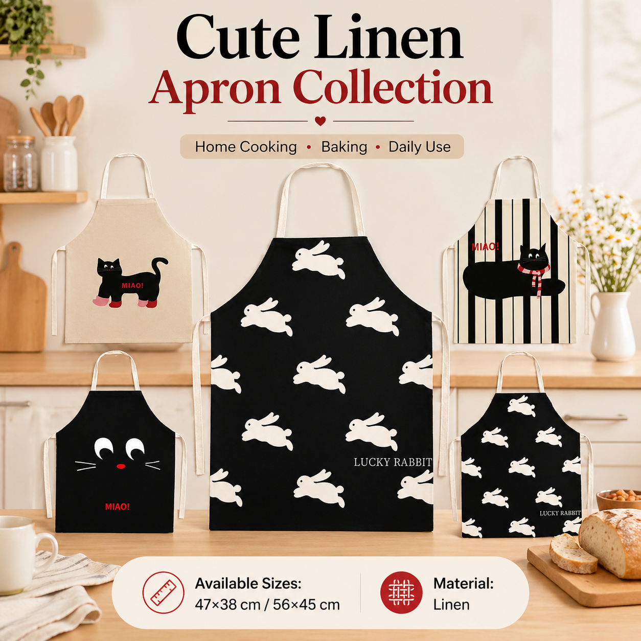 Cute Black Cat White Rabbit Li - Home Cooking For Cats incelemesi ve fiyatı