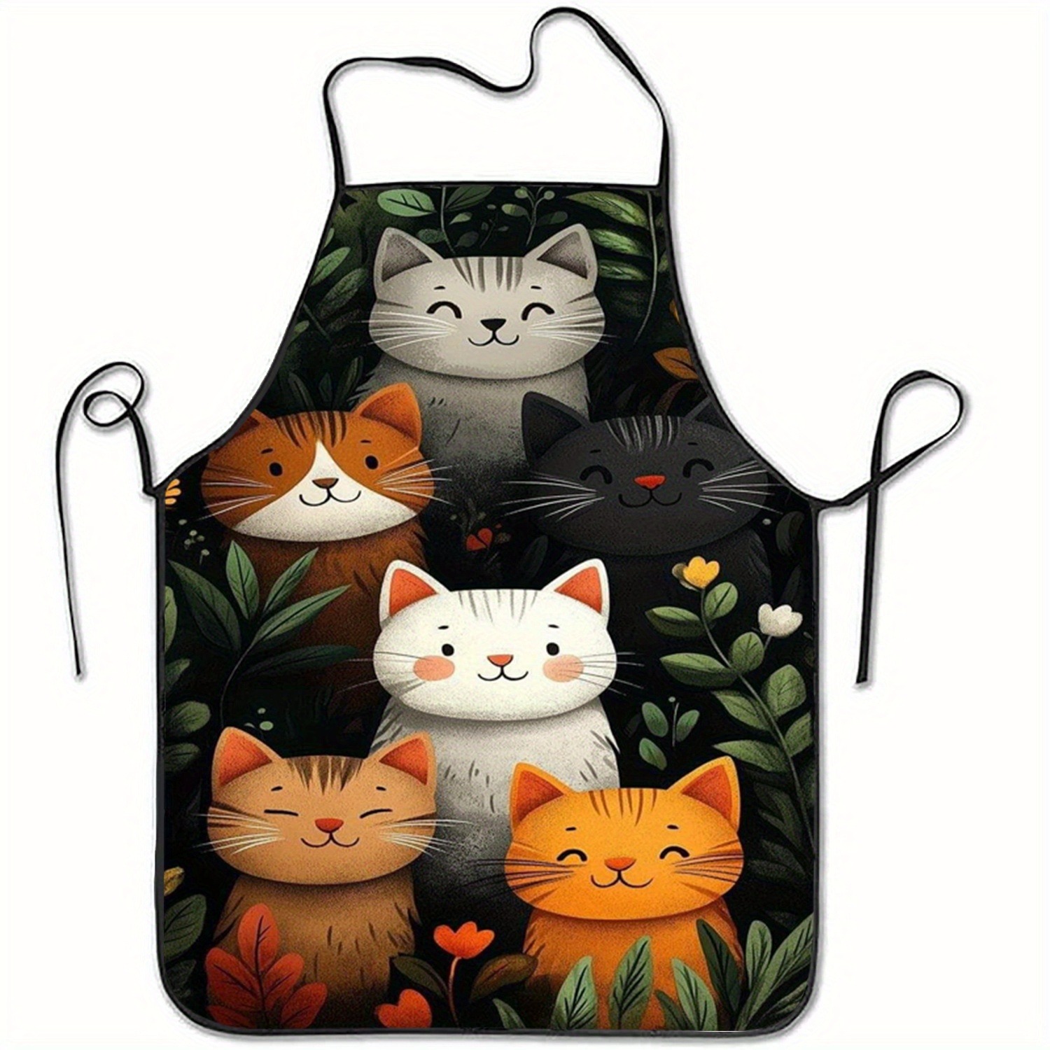 Cute Cartoon Cat Print Polyest - Home Cooking For Cats incelemesi ve fiyatı