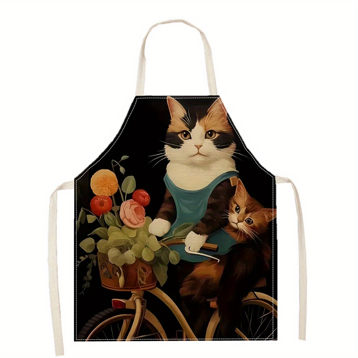 Linen Apron Funny Cat Sunglass - Home Cooking For Cats incelemesi ve fiyatı