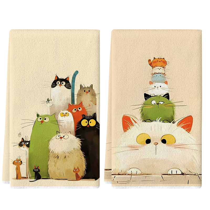2Pcs, Cute Cat-Themed Kitchen  - Home Cooking For Cats incelemesi ve fiyatı