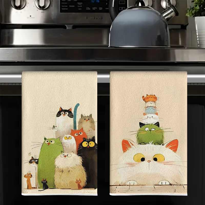 2Pcs, Cute Cat-Themed Kitchen  - Home Cooking For Cats incelemesi ve fiyatı